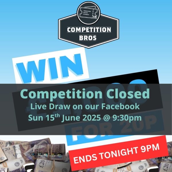 £1,000 Cash - 20p per Entry -  15th June 2025