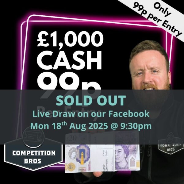 £1,000 - 99p Entry - Monday Night Money Maker - 18th August