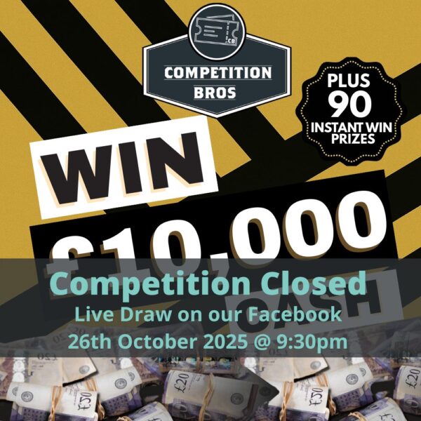 £10,000 Cash + £2,500 Instant Wins! - 26th Oct 2025